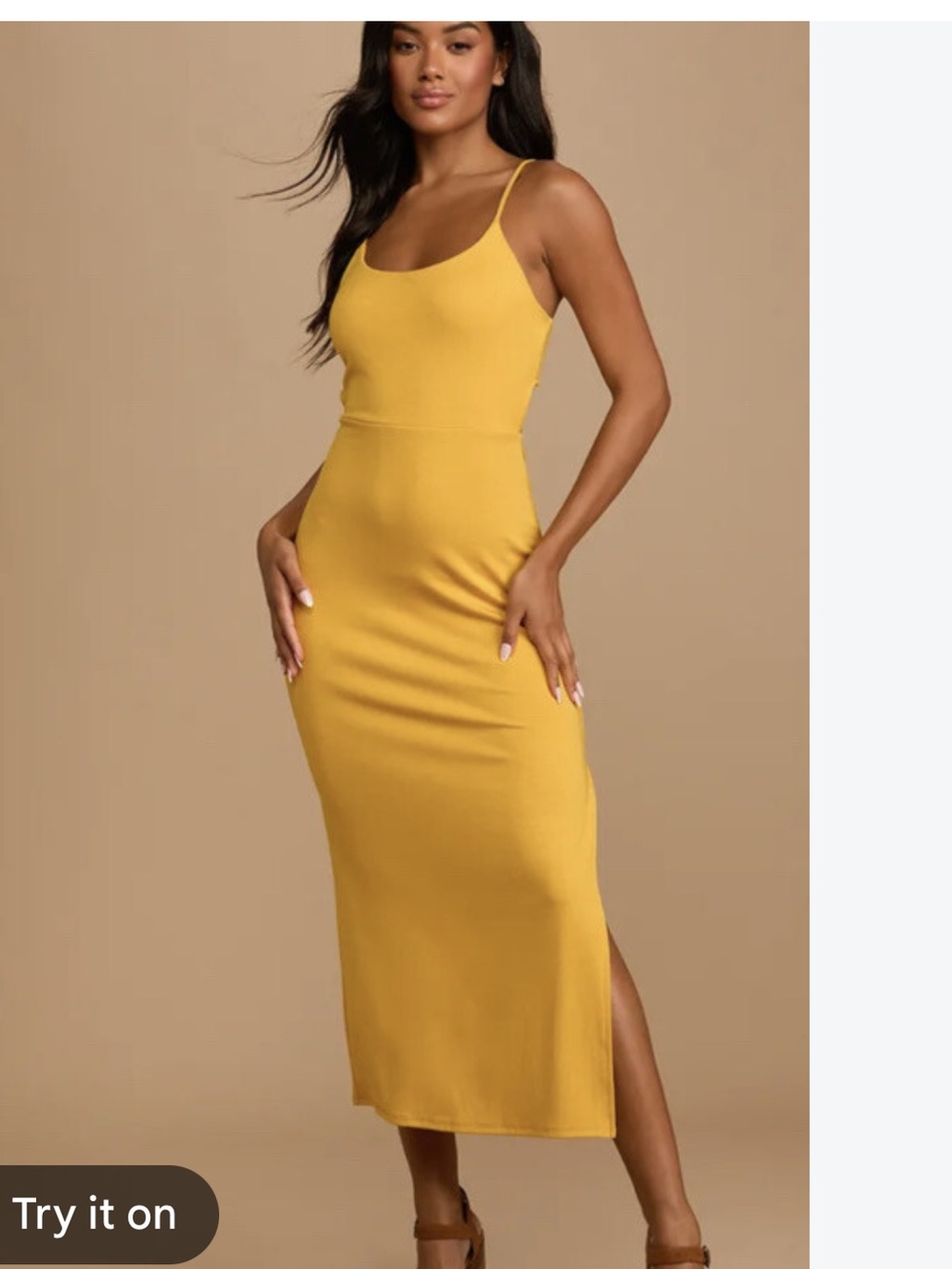 NWOT Lulu’s mustard yellow patio perfect back cut out dress size: XL